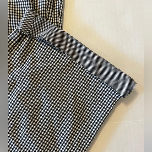 Talbots Black & White Gingham Cuffed Pants Size 10 - Picture 3 of 6